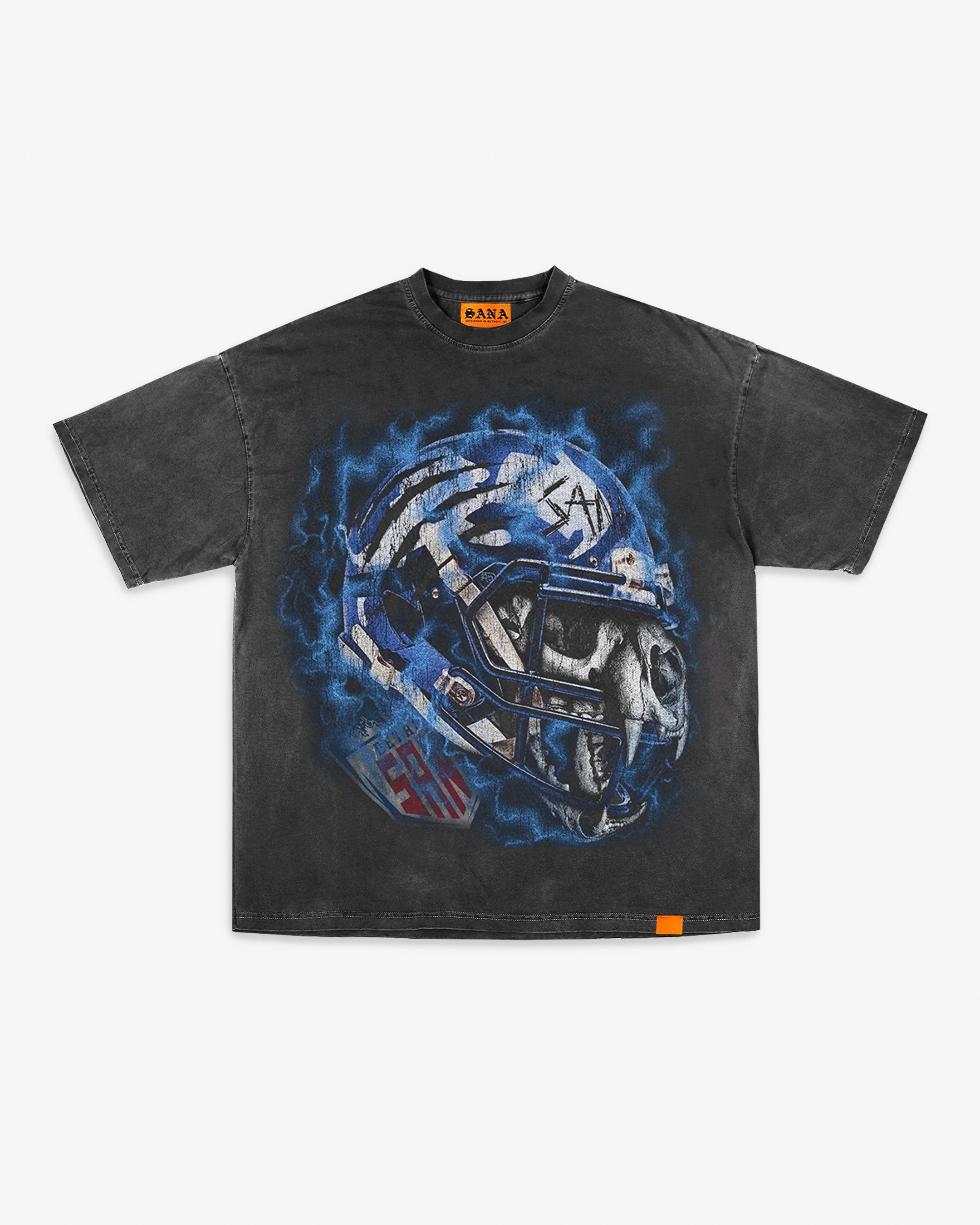 SKULL HELMET TEE - VINTAGE BLACK – SANA