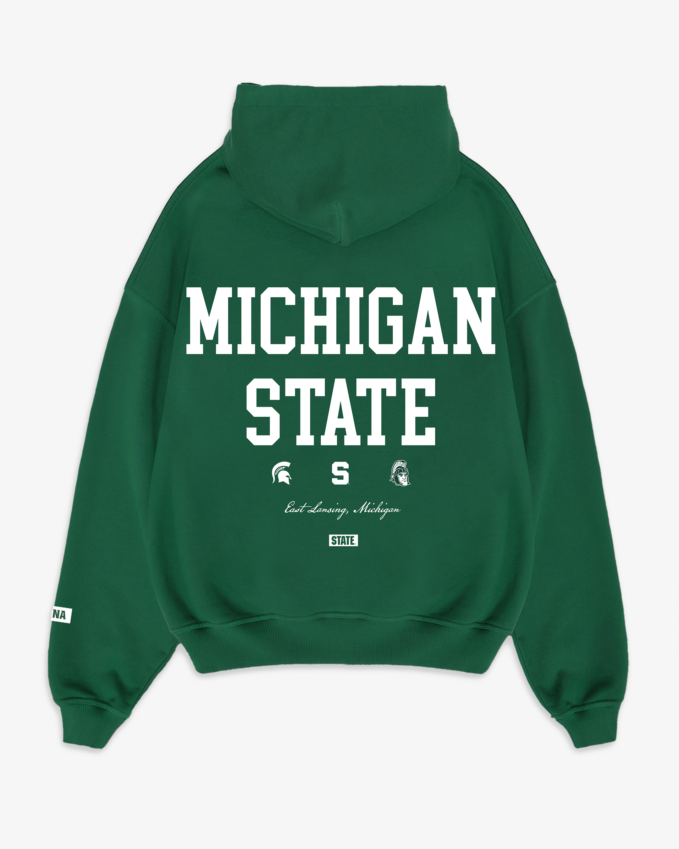 MICHIGAN STATE EMBROIDERED HOODIE V2 - GREEN – SANA