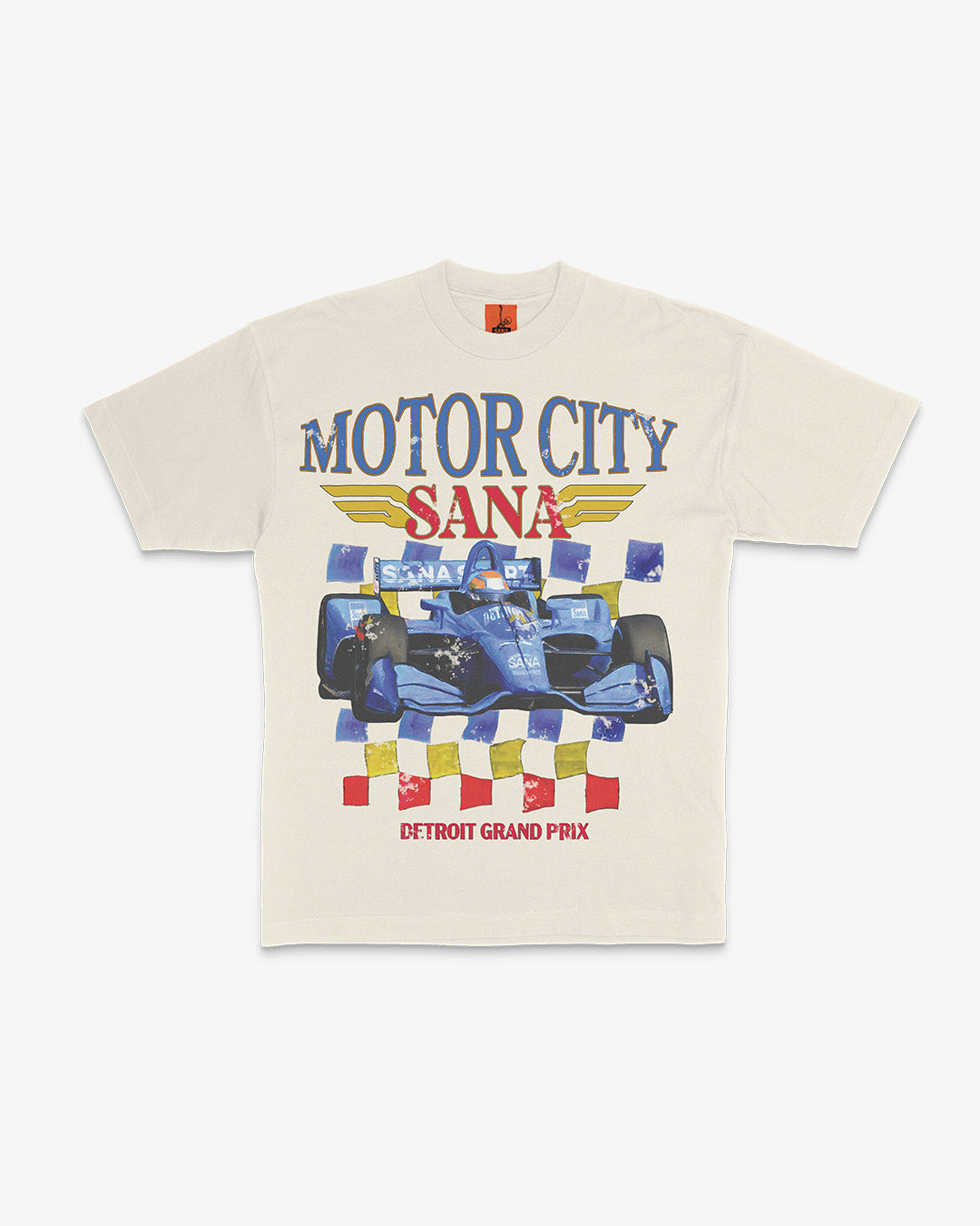 MOTOR CITY RACING TEE - CREME
