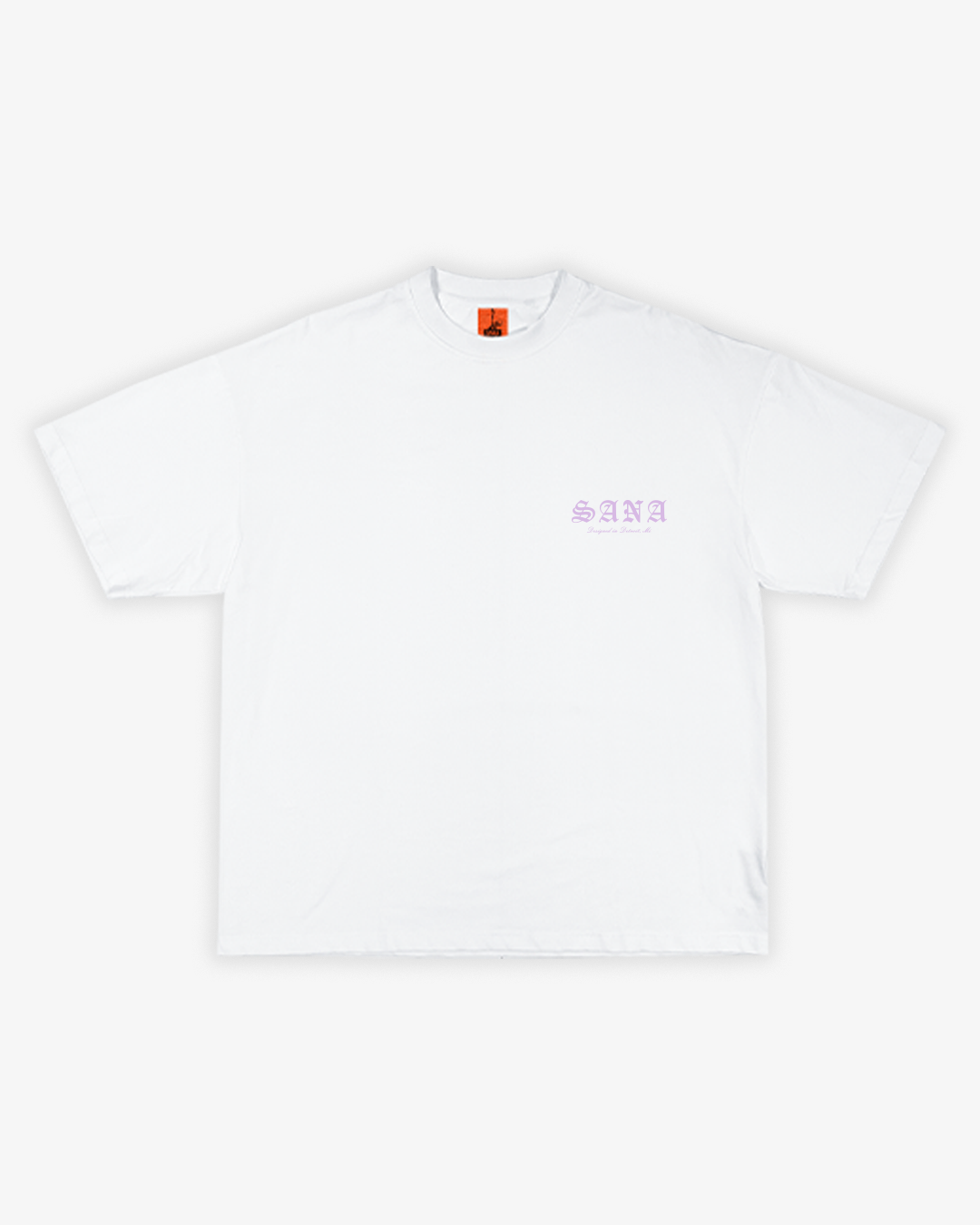SANA TEE - WHITE/LILAC