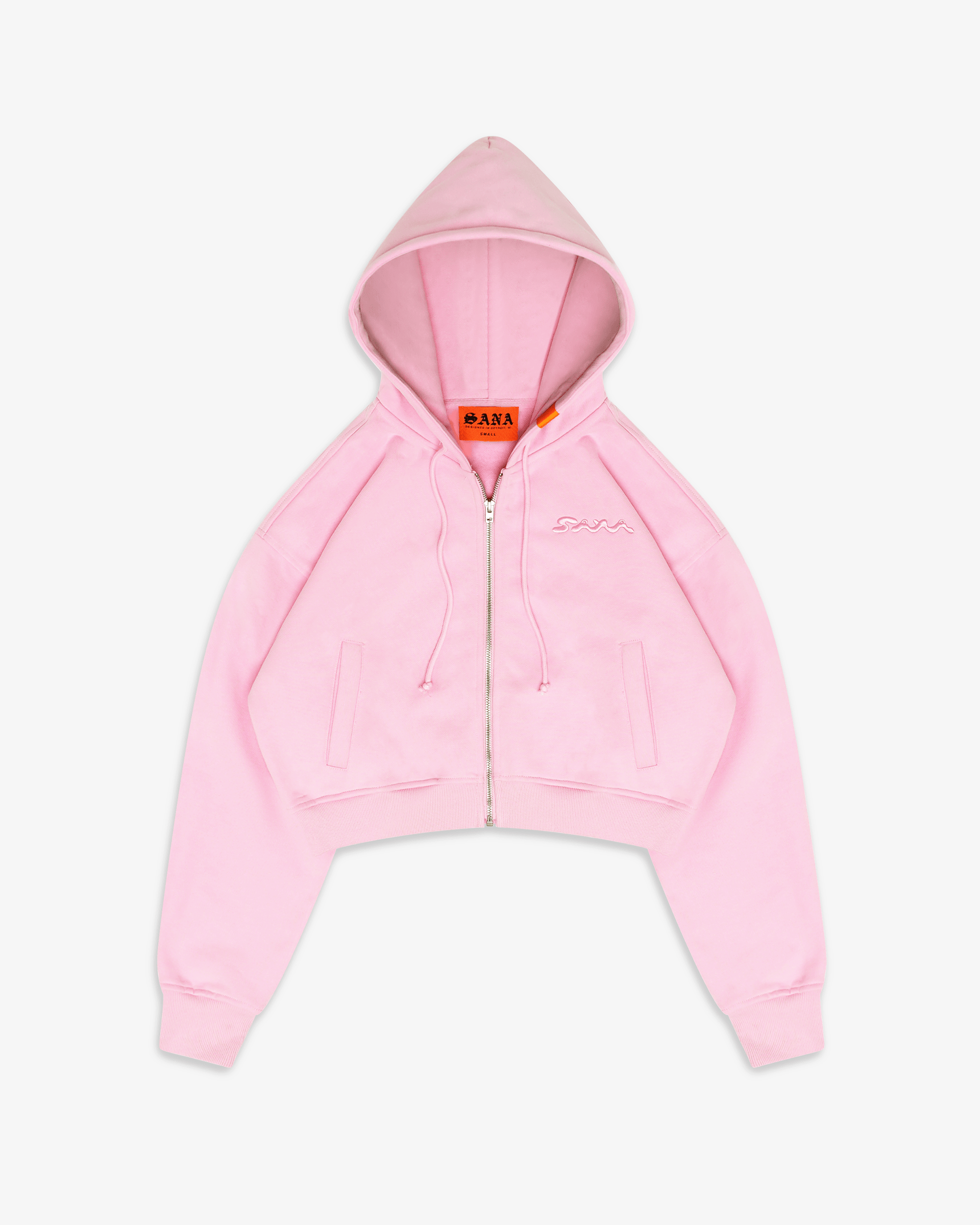 WOMENS CORE ZIP UP V2 HOODIE- PINK – SANA WOMENS CORE ZIP UP V2 HOODIE- PINK – SANA