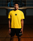MICHIGAN EMBROIDERED CORE TEE - MAIZE