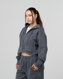 WOMENS CORE ZIP UP V2 HOODIE- SLATE