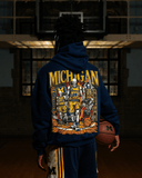 MICHIGAN SKELLY HOODIE - NAVY