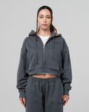 WOMENS CORE ZIP UP V2 HOODIE- SLATE