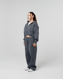 WOMENS CORE ZIP UP V2 HOODIE- SLATE