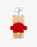 TEDDY BEAR KEY CHAIN - RED