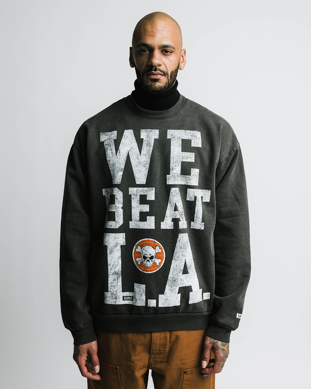 Vintage black crew neck sweatshirt hot sale