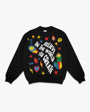 ADULT BELIEVE IN THE WORLD YOU CREATE CREWNECK - BLACK