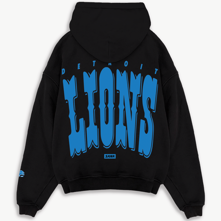 BLACKOUT LIONS HOODIE - BLACK