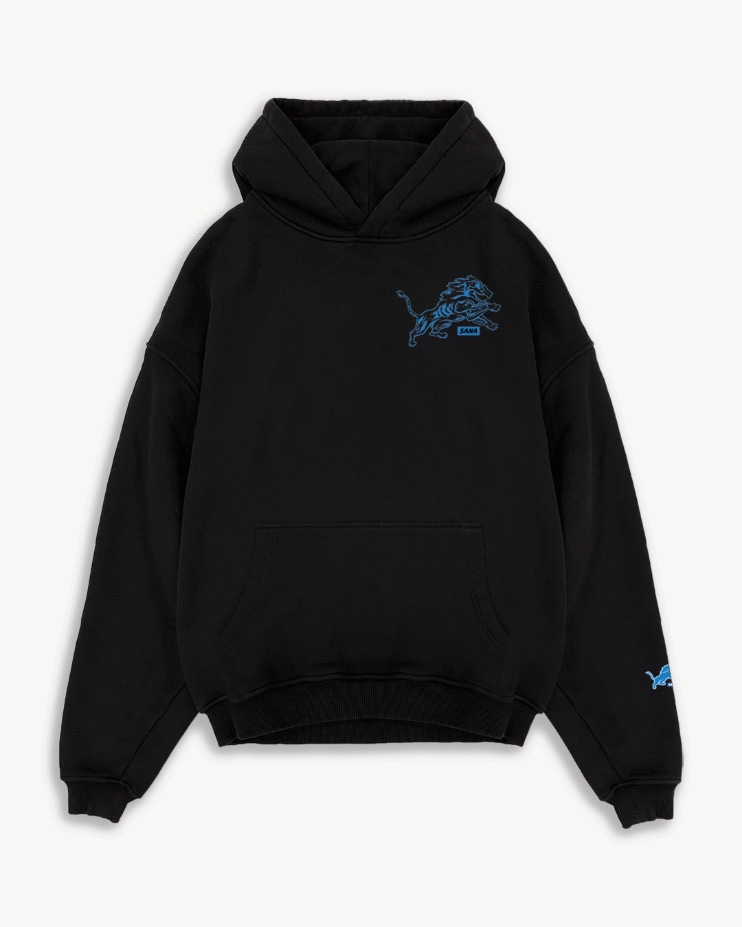 BLACKOUT LIONS HOODIE - BLACK