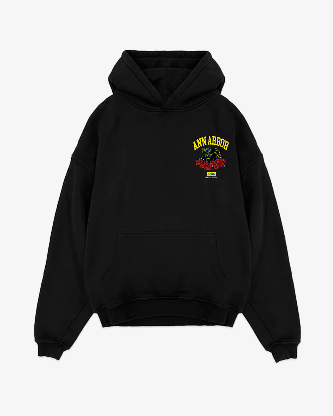 SANA X CORUM HOODIE - BLACK