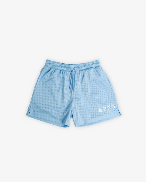 【新品】Mesh Zip Shorts (cyan blue) L SANA MESH SHORTS - SKY BLUE