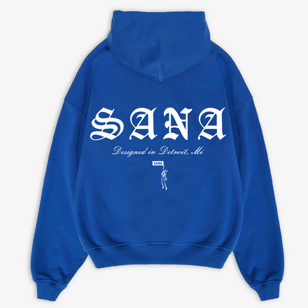 SANA OLD ENGLISH HOODIE - ROYAL BLUE