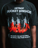 DETROIT BUCKET BRIGADE TEE - VINTAGE BLACK