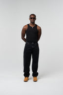 DENIM JEANS - WASHED BLACK