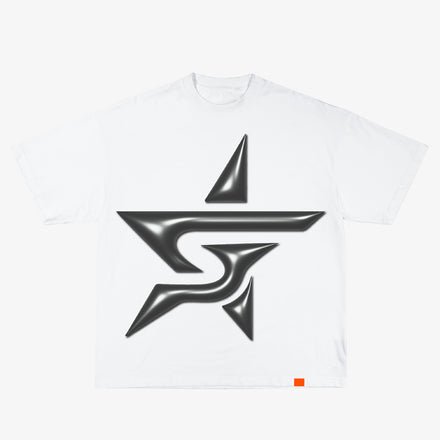 CHROME STAR TEE - WHITE