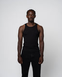 ESSENTIAL RIB TANK 2 PACK - BLACK