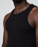 ESSENTIAL RIB TANK 2 PACK - BLACK
