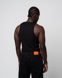 ESSENTIAL RIB TANK 2 PACK - BLACK
