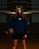 MICHIGAN EMBROIDERED CORE HOODIE - NAVY