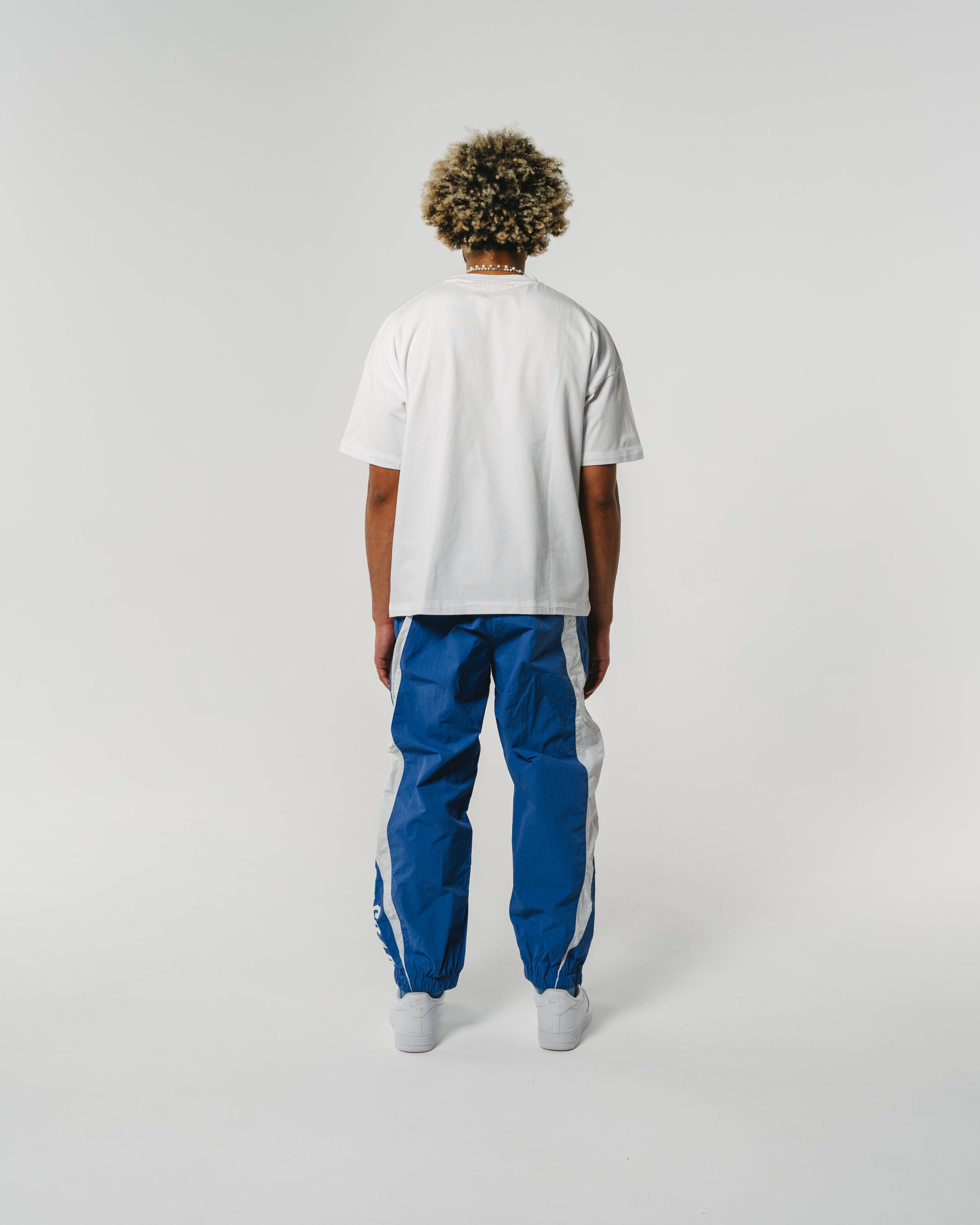 NYLON PANTS - BLUE/WHITE