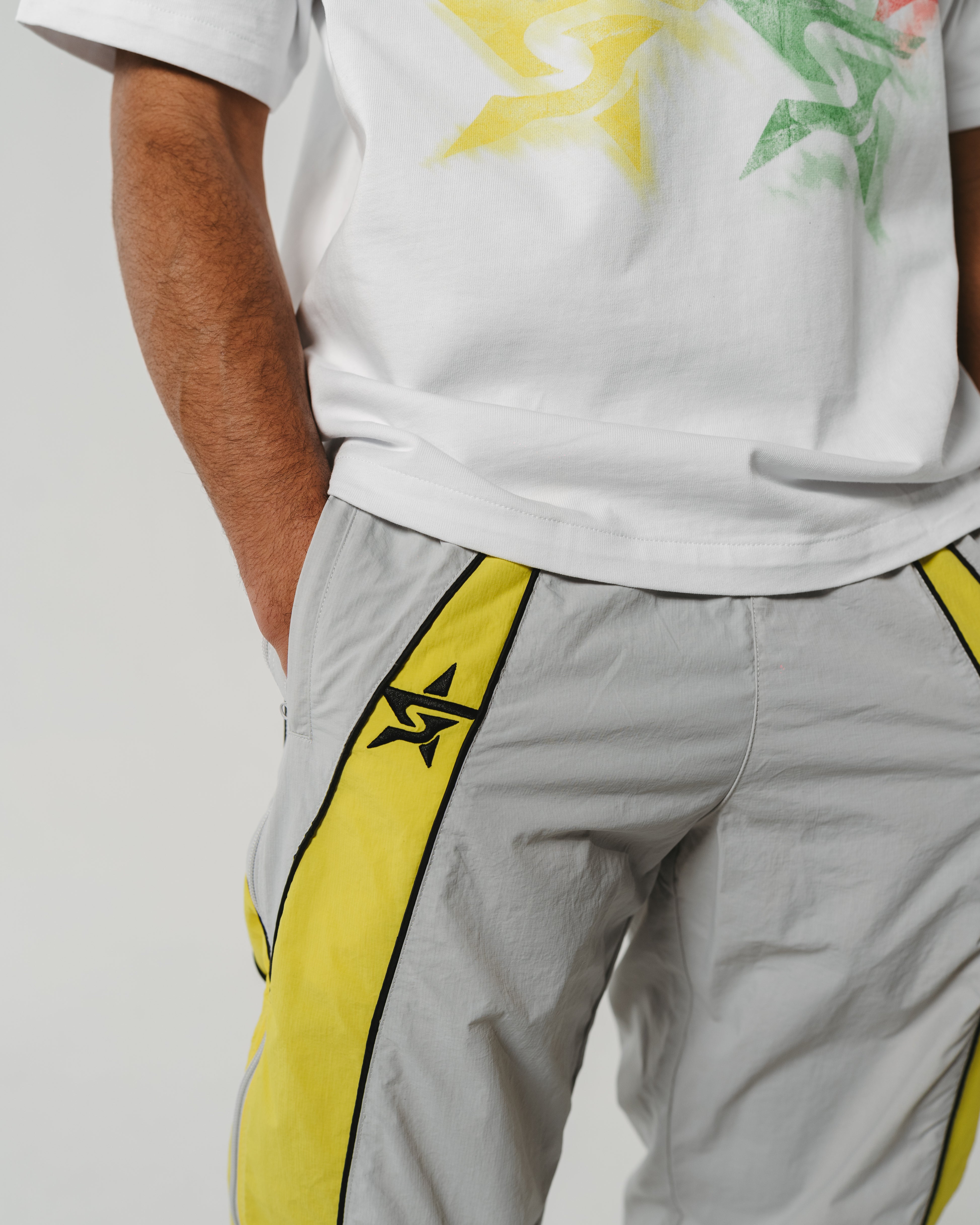 NYLON PANTS - GRAY / YELLOW – SANA