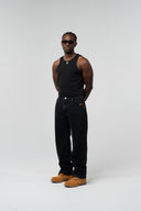 DENIM JEANS - WASHED BLACK