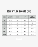 GOLF NYLON SHORTS - BLACK & WHITE