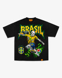BRAZIL SKELLY TEE - BLACK