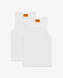 ESSENTIAL RIB TANK 2 PACK - WHITE