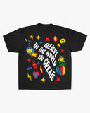 ADULT BELIEVE IN THE WORLD YOU CREATE TEE - BLACK