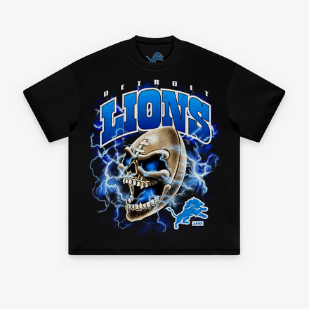 SANA X LIONS SKELETON FOOTBALL TEE ONLINE - BLACK