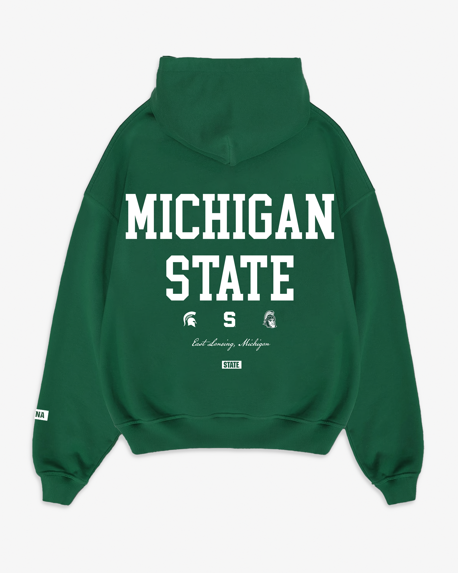 MICHIGAN STATE EMBROIDERED HOODIE V2 - GREEN – SANA
