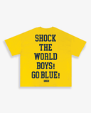 SHOCK THE WORLD TEE - MAIZE