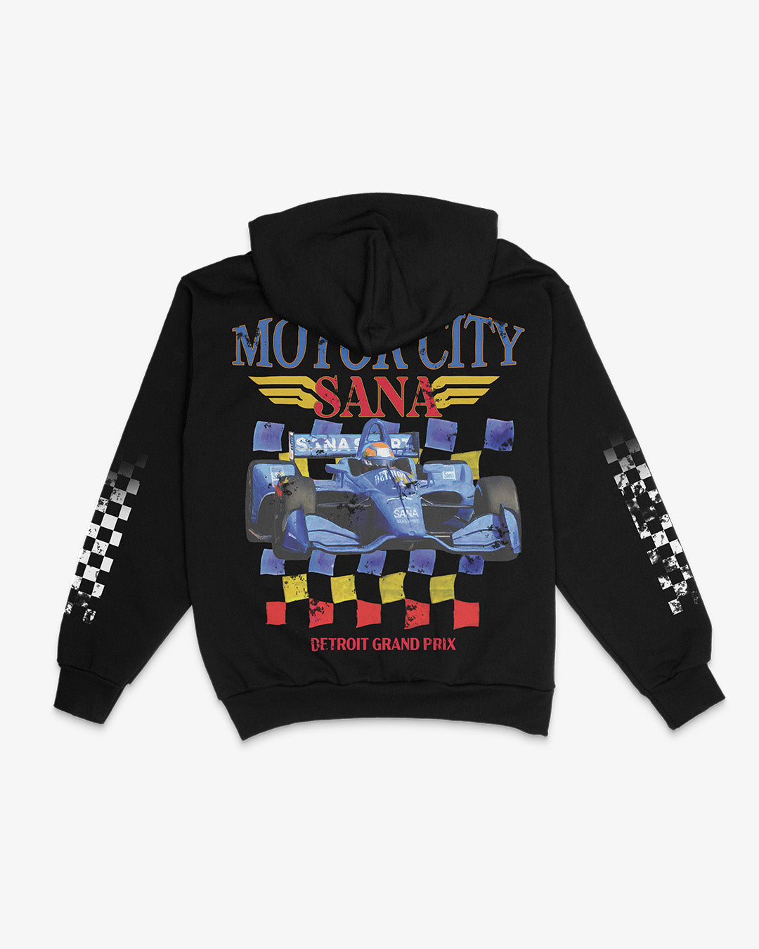 MOTOR CITY RACING HOODIE - BLACK – Sana Detroit