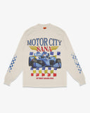 MOTOR CITY RACING LONG SLEEVE TEE - CREME