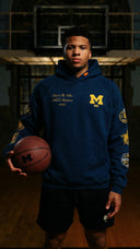 MICHIGAN EMBROIDERED COLLECTOR HOODIE - NAVY
