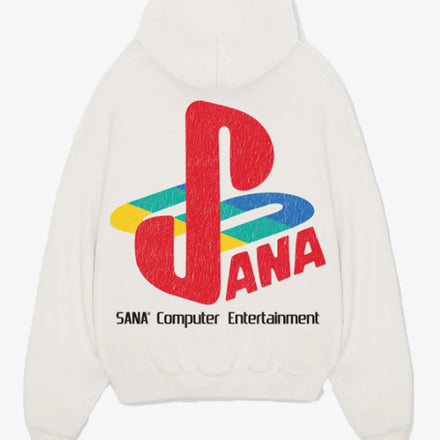 PLAYSTATION LOGO HOODIE - CREAM