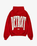 DETROIT LOGO HOODIE - RED