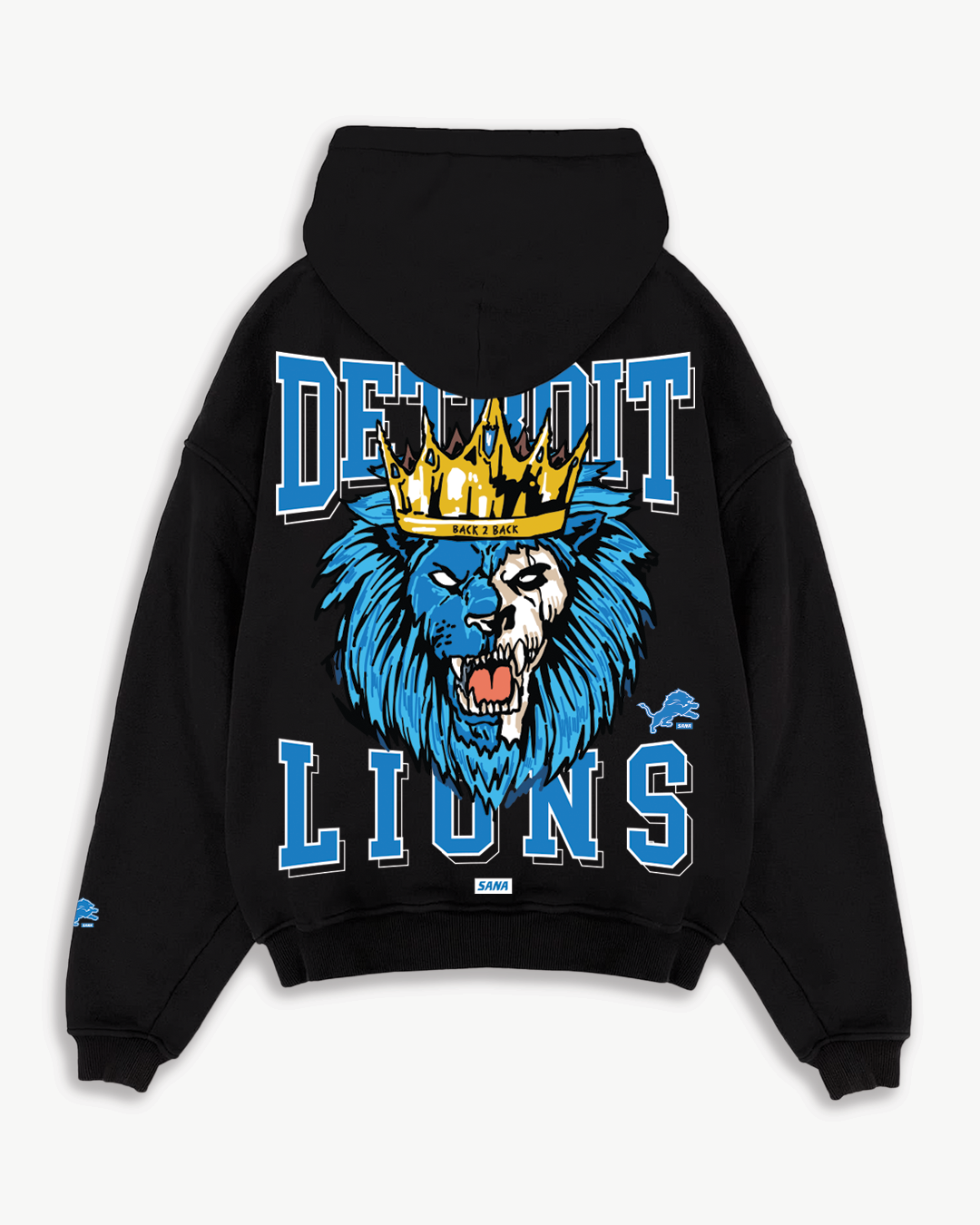 ROAR LIONS HOODIE - BLACK