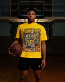 MICHIGAN SKELLY TEE - MAIZE