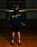 MICHIGAN EMBROIDERED CORE HOODIE - NAVY