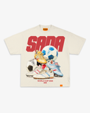 LACE UP TEE - CREAM