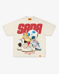 LACE UP TEE - CREAM