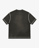 WASHED WAFFLE TEE - CHARCOAL