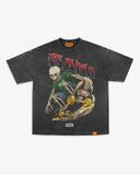 SKELLY SKATE TEE - WASHED BLACK