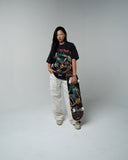 SKELLY SKATE TEE - WASHED BLACK