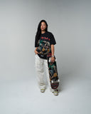 SKELLY SKATE TEE - WASHED BLACK