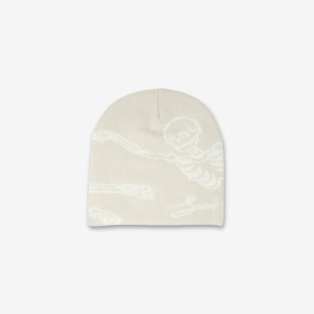 SKULL BEANIE - CREAM